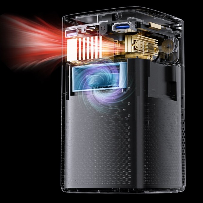 Mini přenosný projektor s baterií AERIUM P8000 DLP Wi-Fi Super Bass